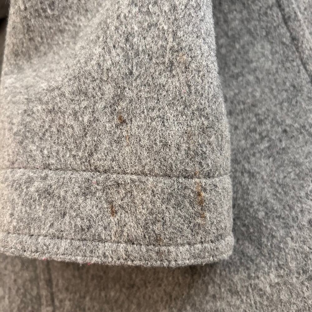 J. Crew Wool Cashmere Peacoat Gray PLUS Beanie Faux Fur Pom Basket Weave Cap - Picture 10 of 16